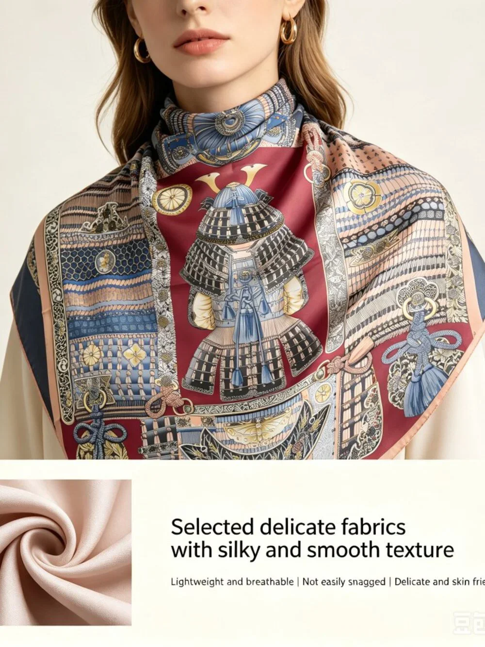 130cm war helmet warrior generous scarf twill silk scarf #210